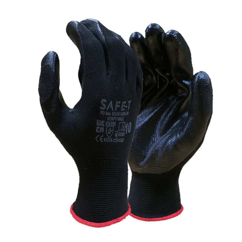 Black Nitrile Palm Glove