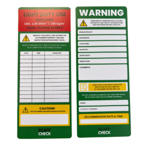 ScaffCheck Light Duty Inserts - Scaffold Tagging Systems | MPS Construction Supplies