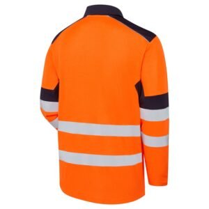 System Hi-Vis Eco CottonCool Long Sleeve Polo - Image 8